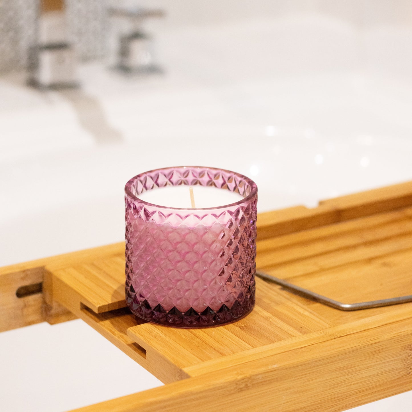 Geo Luxe Candle - Purple