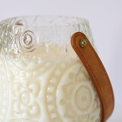 Mandala Lantern Candle Clear