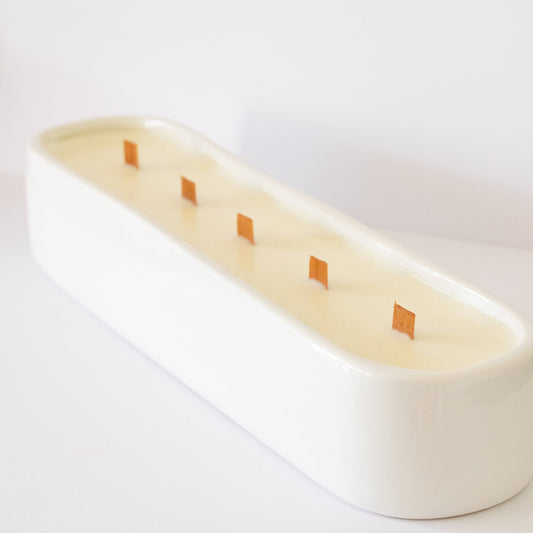 Baguette Centrepiece Candle White