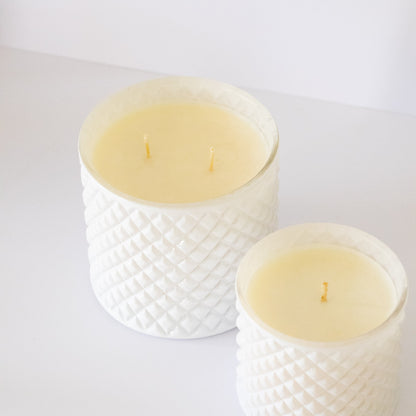 Geo Luxe Candle - White