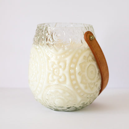 Mandala Lantern Candle Clear