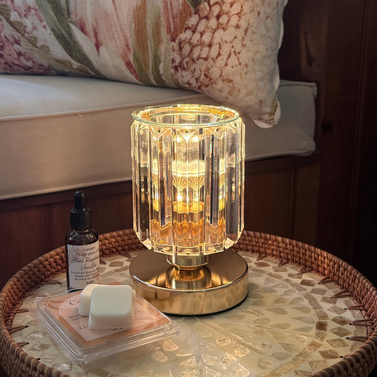 Melt Warmer Glass and Gold - Electric Pluggable