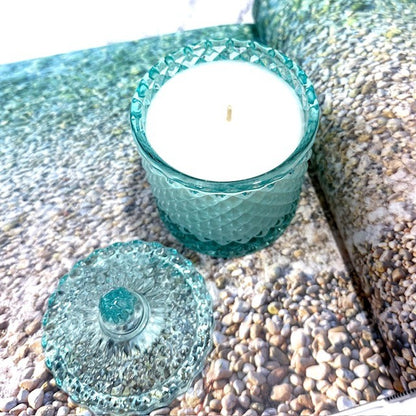 Geo Luxe Candle - Aqua