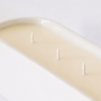 Baguette Centrepiece Candle White